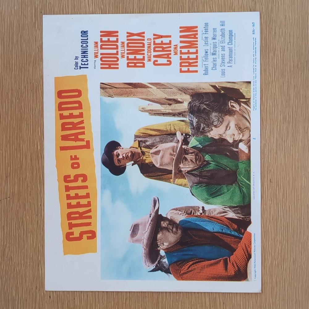 VTG "Streets of Laredo" Movie Lobby Card